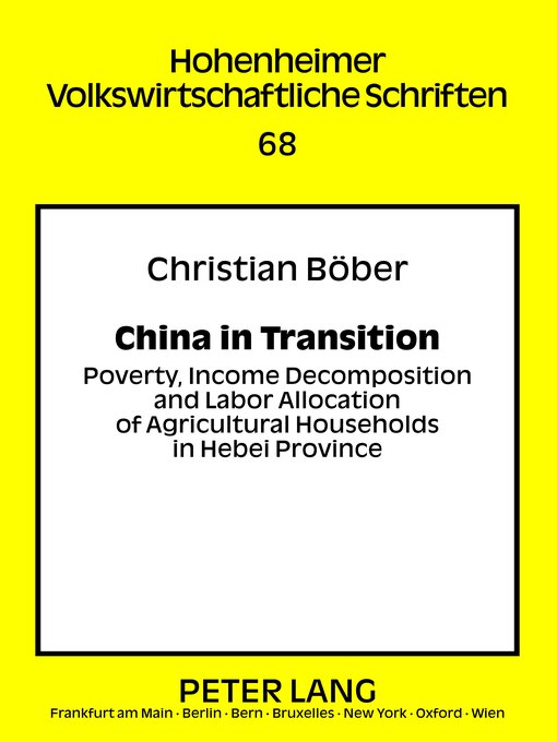 Title details for China in Transition by Michael Ahlheim - Available